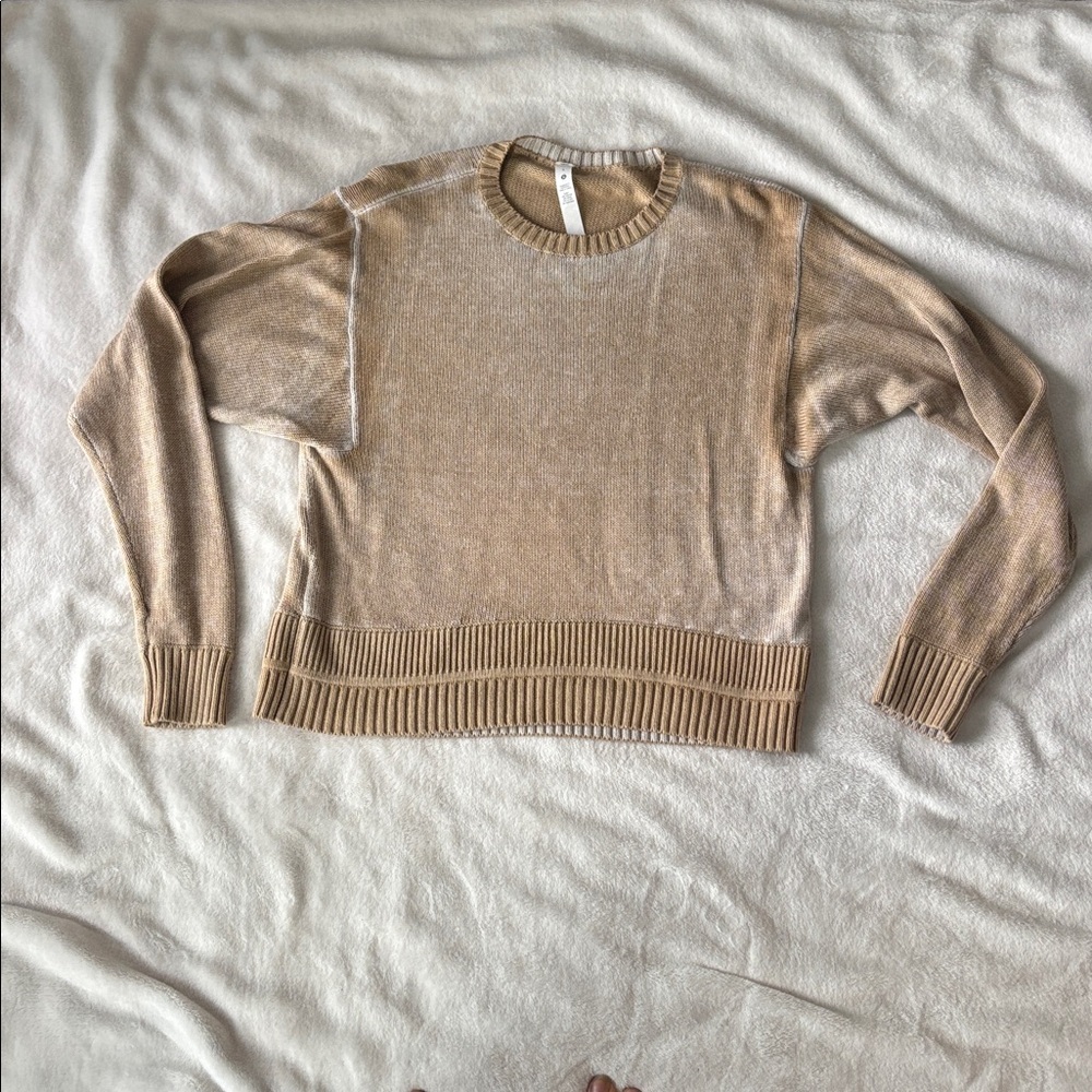 Lululemon Hazy Day Sweater - Size Small, White Opal, Trench